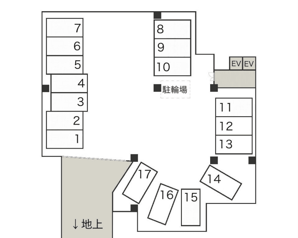 CAPARVOの駐車配置図