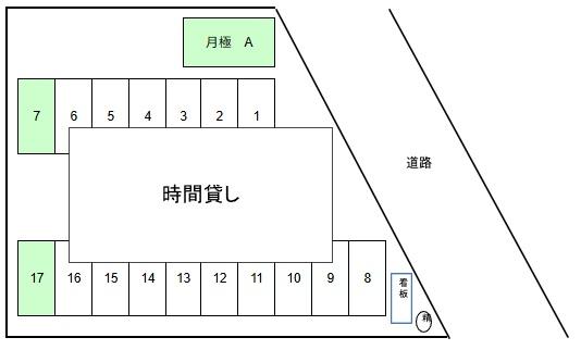 新森6丁目駐車場の駐車配置図