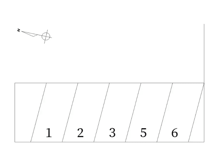 今井ガレージの駐車配置図