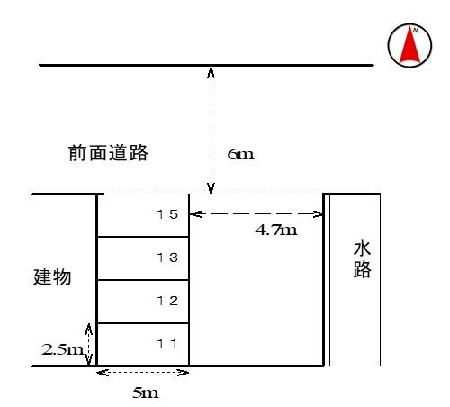 大同五月モータープール東の駐車配置図