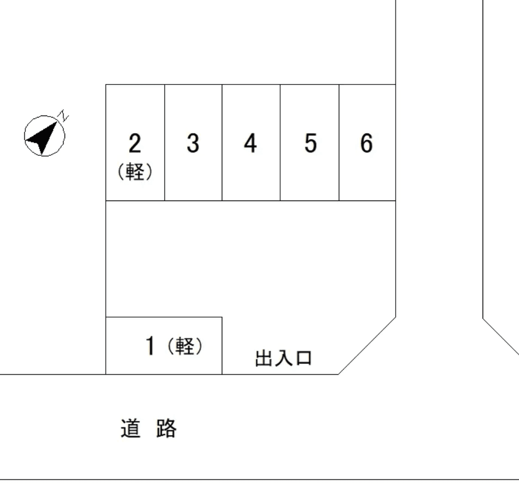 南原1-4駐車場の駐車配置図