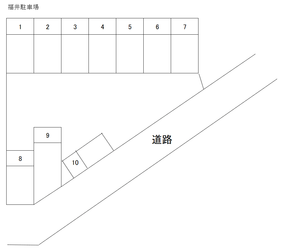 福井駐車場の駐車配置図