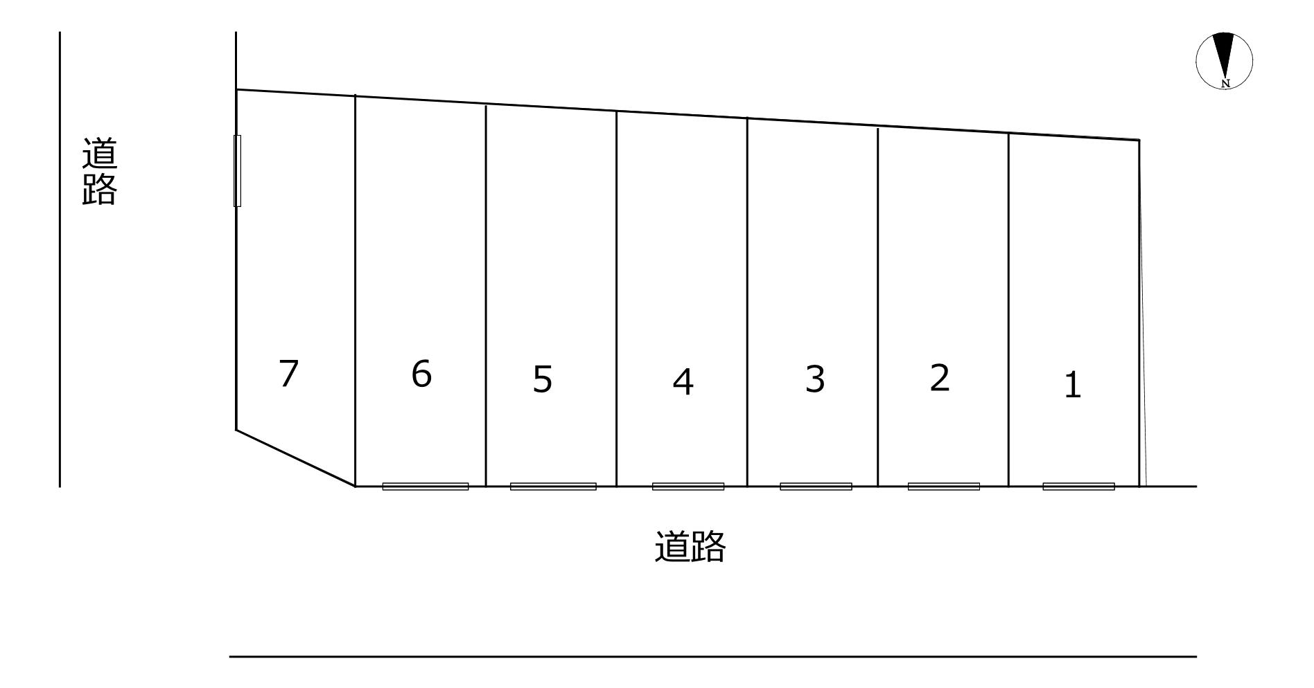 041五女子駐車場の駐車配置図