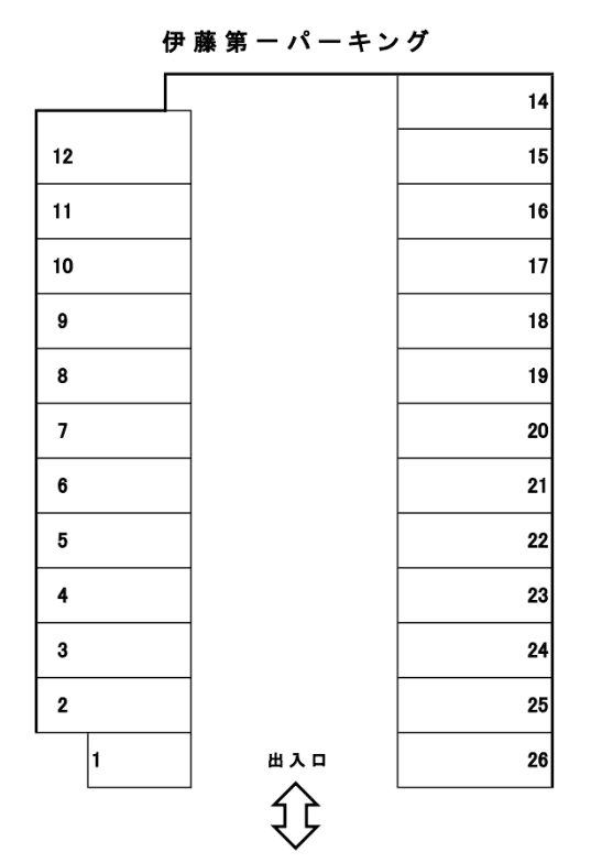 伊藤第一パーキングの駐車配置図