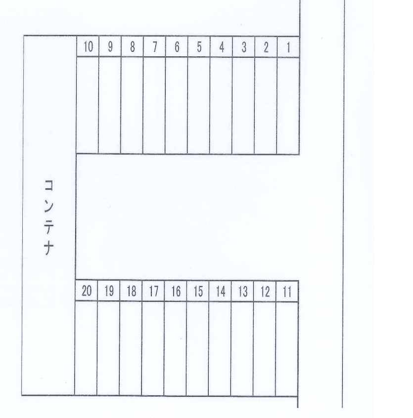 小林岡田駐車場の駐車配置図