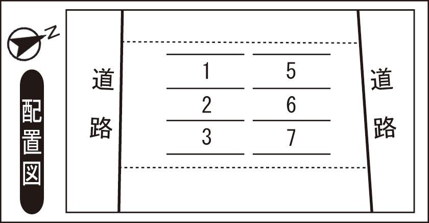 つくも2丁目A駐車場の駐車配置図