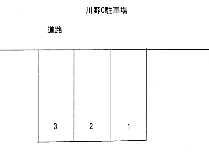 川野Ｃ駐車場の駐車配置図