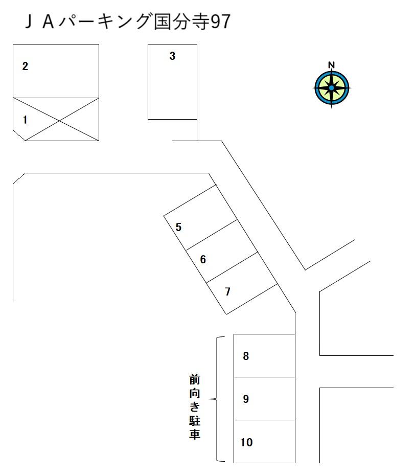 ＪＡパーキング国分寺97の駐車配置図