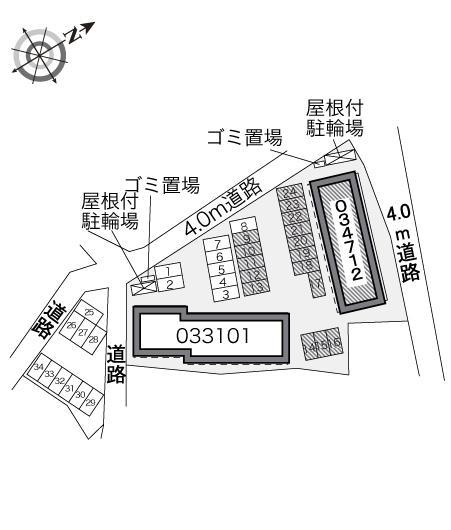 フィールド金磯(34712)の駐車配置図