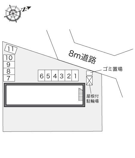 ＫＩＮＯＳＨＩＴＡ(16319)の駐車配置図