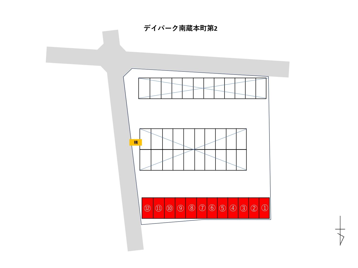 デイパーク南蔵本町第2の駐車配置図