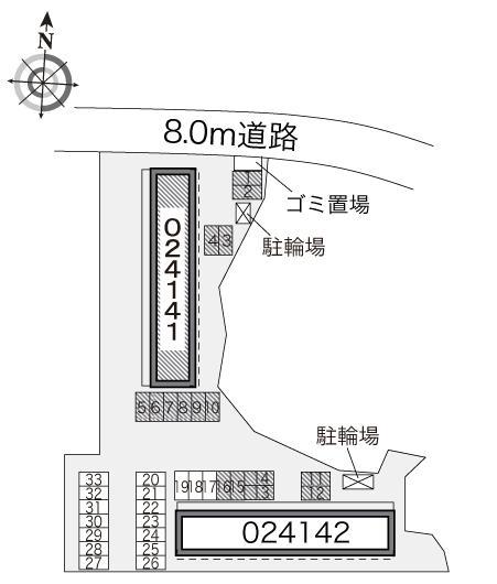 エトワール折立Ⅰ(24141)の駐車配置図