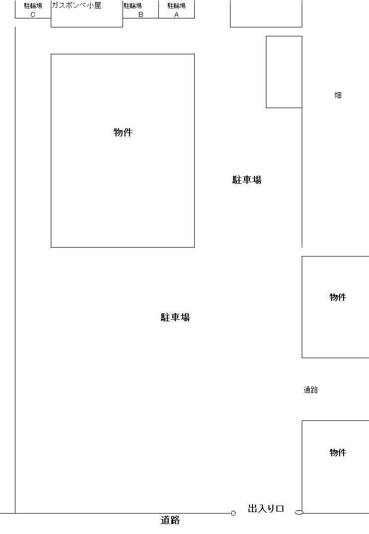 グレースパレスバイク駐輪場の駐車配置図