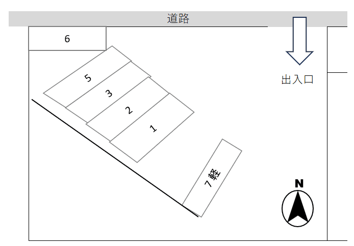K-0140駐車場の駐車配置図