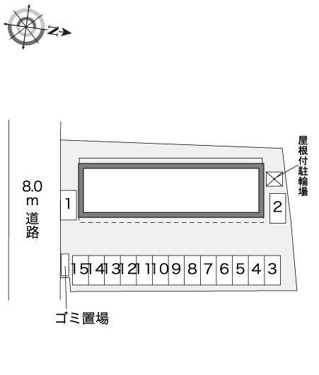 ｗｉｌｌ　二番館(32324)の駐車配置図