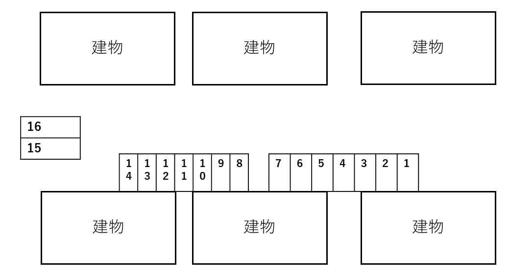 エスペランサ花水木ABCDの駐車配置図