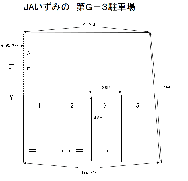 JAいずみの第G-3駐車場の駐車配置図