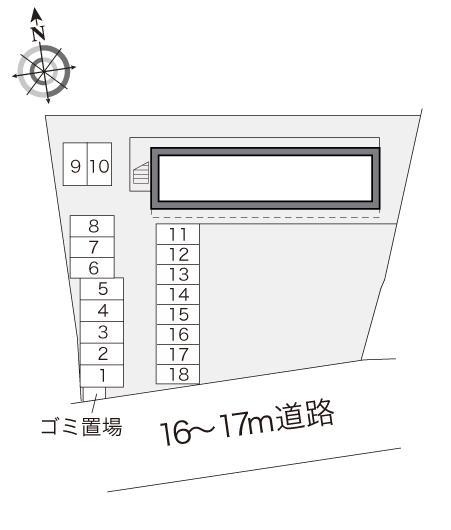 ブランネージュ(16393)の駐車配置図