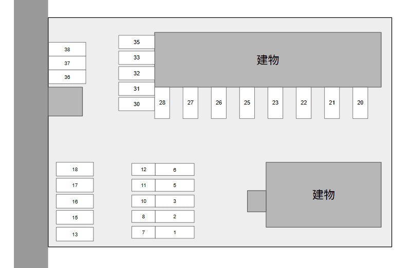 ＦＯＬＩＡＲ敷地内一般貸駐車場の駐車配置図