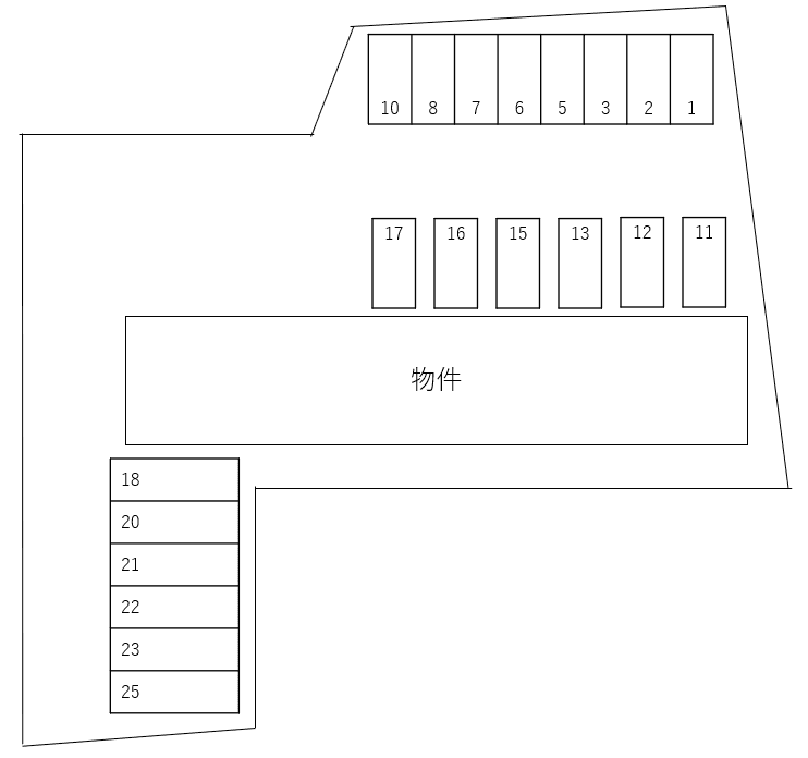 Ｒａｄｉａｎｔｏ ｇａｒｄｅｎの駐車配置図