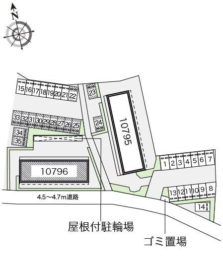 シージュエルＢ(10796)の駐車配置図