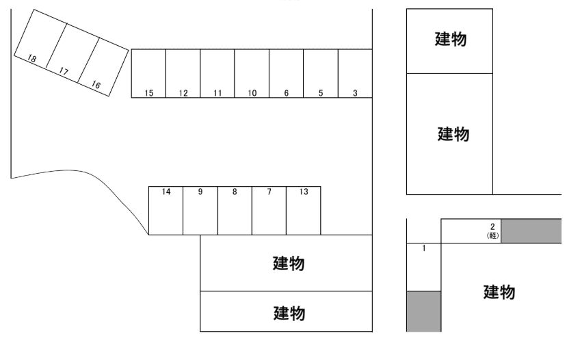 コーポ山家月極駐車場の駐車配置図