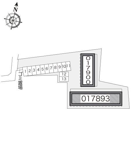 鶴間アイリスⅡ(17893)の駐車配置図