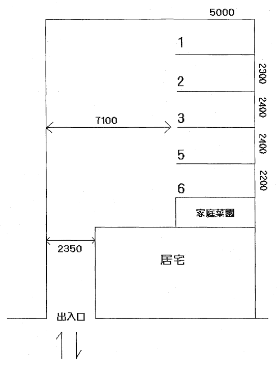ガレージたなかの駐車配置図