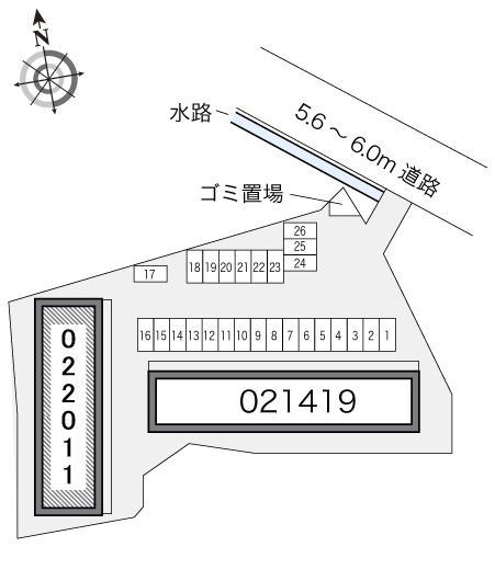 アルカディア白川Ⅱ(22011)の駐車配置図