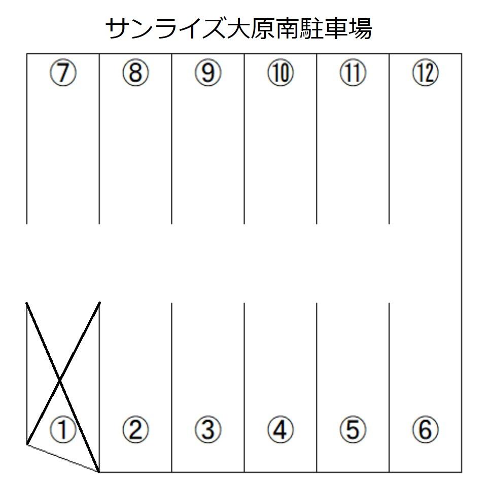 サンライズ大原南駐車場の駐車配置図
