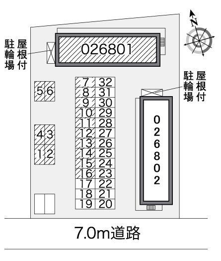 サンフラワーⅡ(26801)の駐車配置図