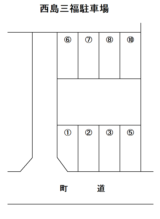 三福西島駐車場の駐車配置図