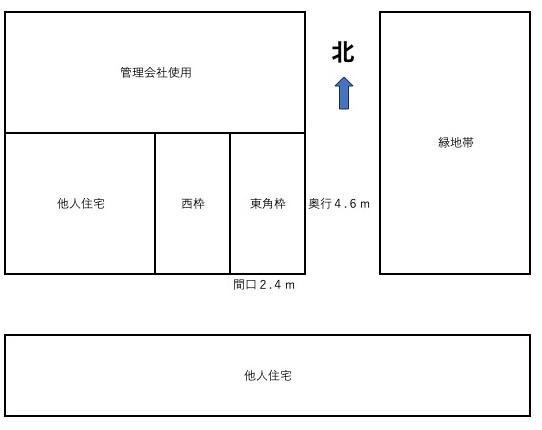 津守１丁目ガレージの駐車配置図