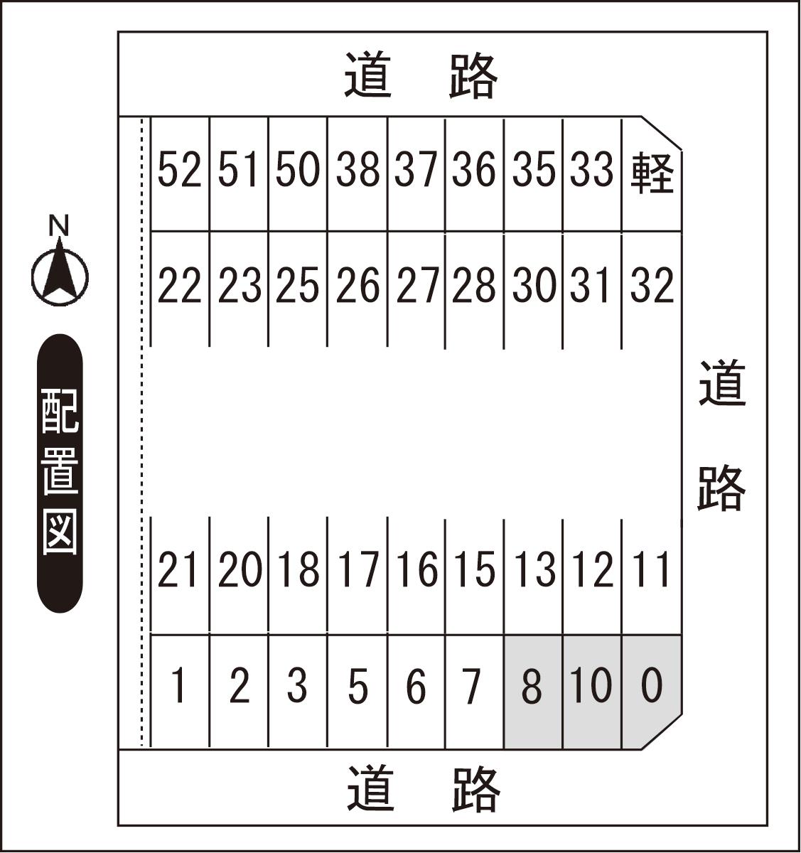 大宮2丁目Mパーキングの駐車配置図