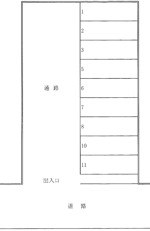 大熊ガレッヂの駐車配置図