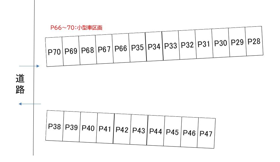 市名坂南前パーキングの駐車配置図