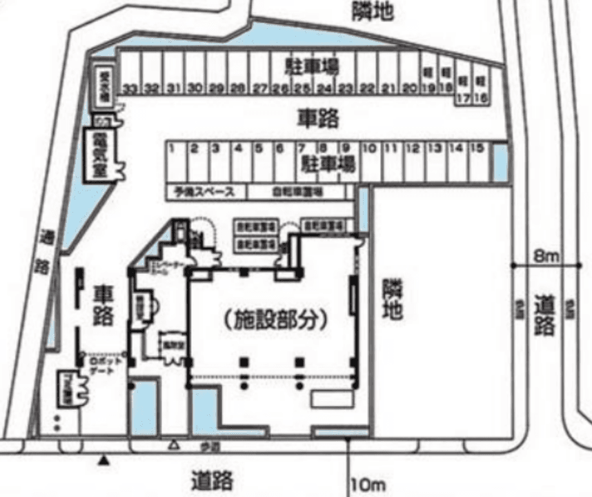 ピュール出戸の駐車配置図
