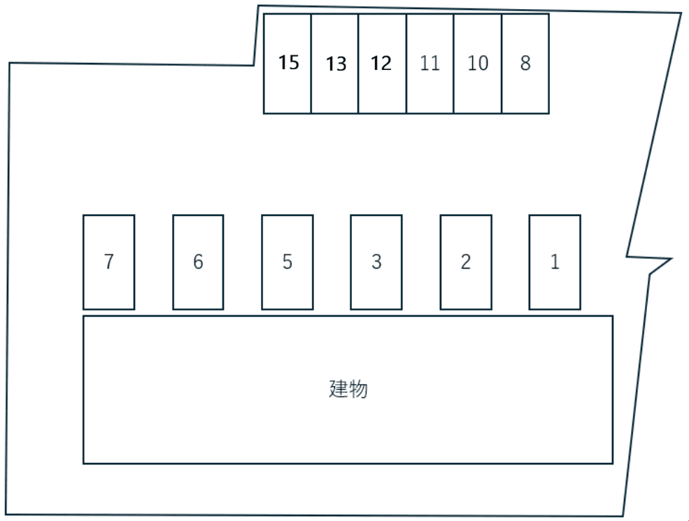 シャイニー芝原別駐車場の駐車配置図