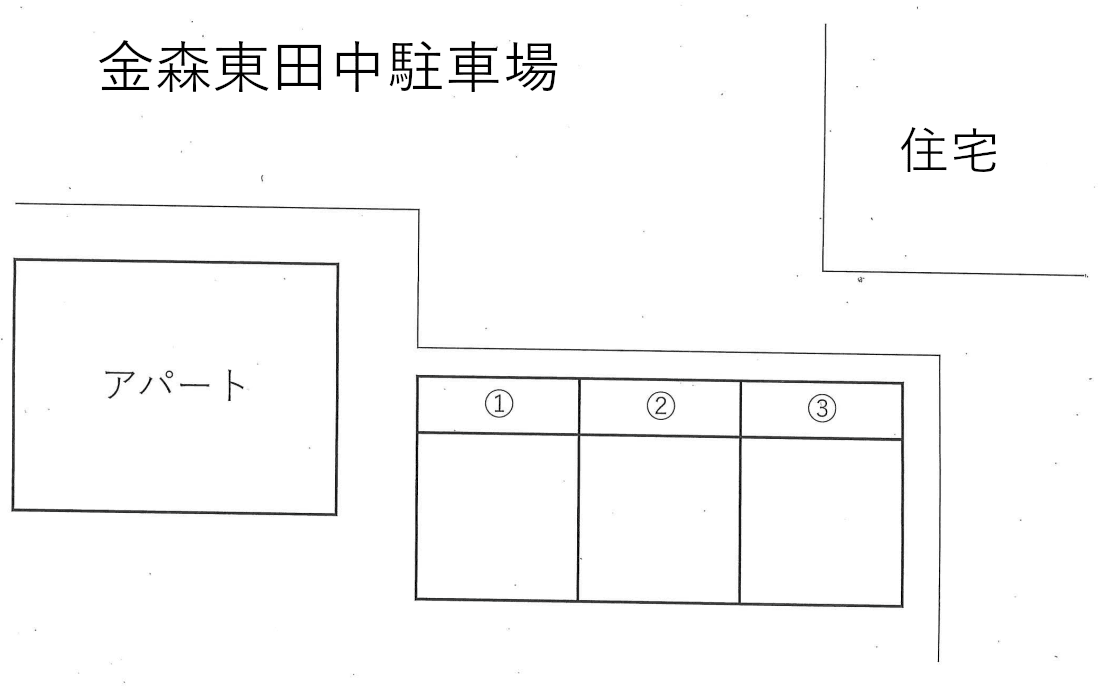 金森東田中駐車場の駐車配置図