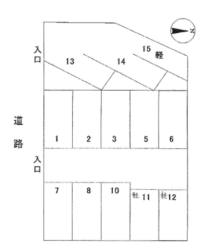 第５K・Iガレージの駐車配置図