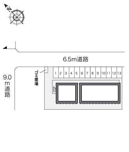 のりくらⅡ(23086)の駐車配置図
