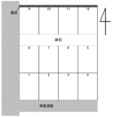 東若林町  ＫＨＷ１０　駐車場の駐車配置図