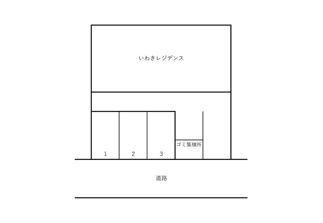 いわきレジデンス駐車場の駐車配置図
