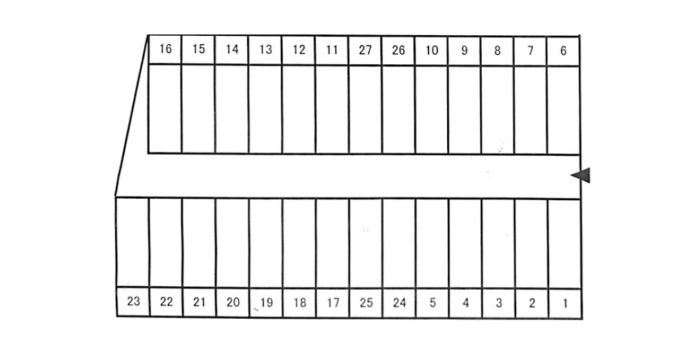 間宮７－３０ Ｐの駐車配置図