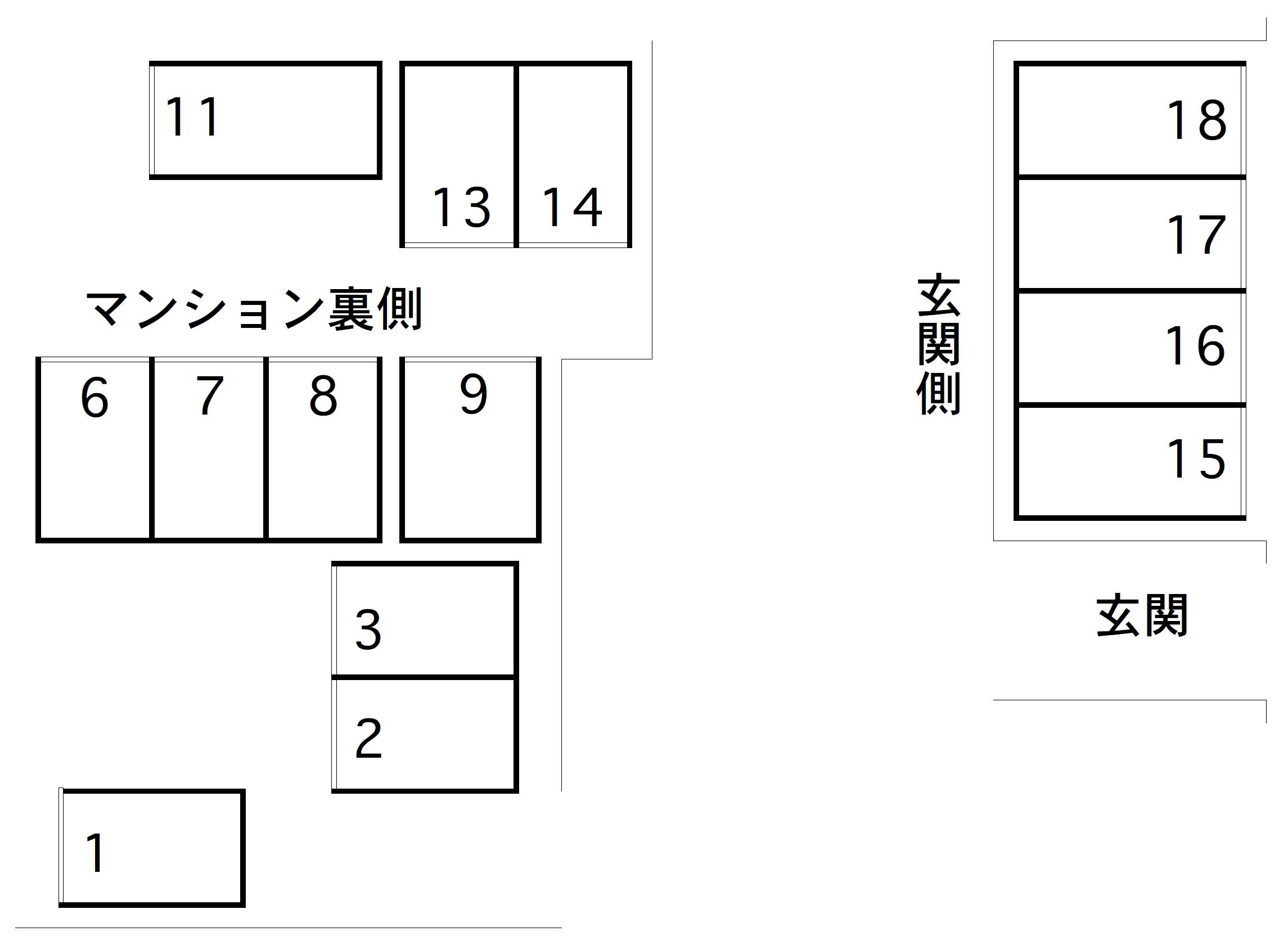 ロイヤルハイツ鶴見の駐車配置図