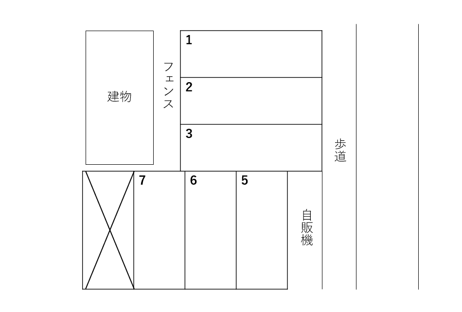 平塚駐車場本町5の駐車配置図