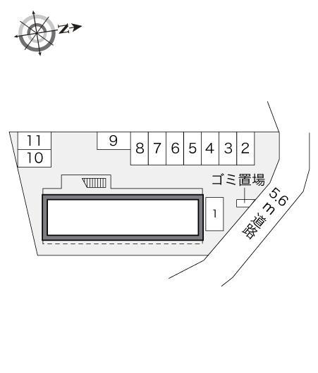 フィオーレⅡ(22536)の駐車配置図
