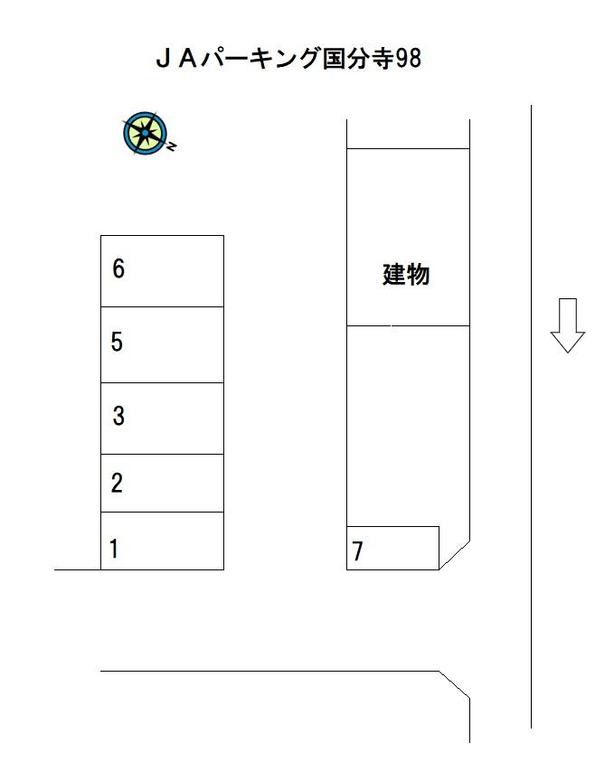 ＪＡパーキング国分寺98の駐車配置図