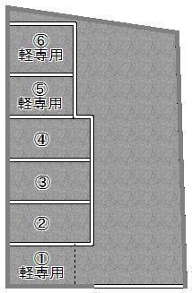 東鳴水3丁目古海駐車場の駐車配置図