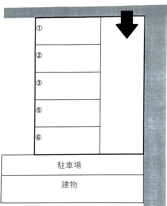 堀②本郷取替34番3駐車場の駐車配置図